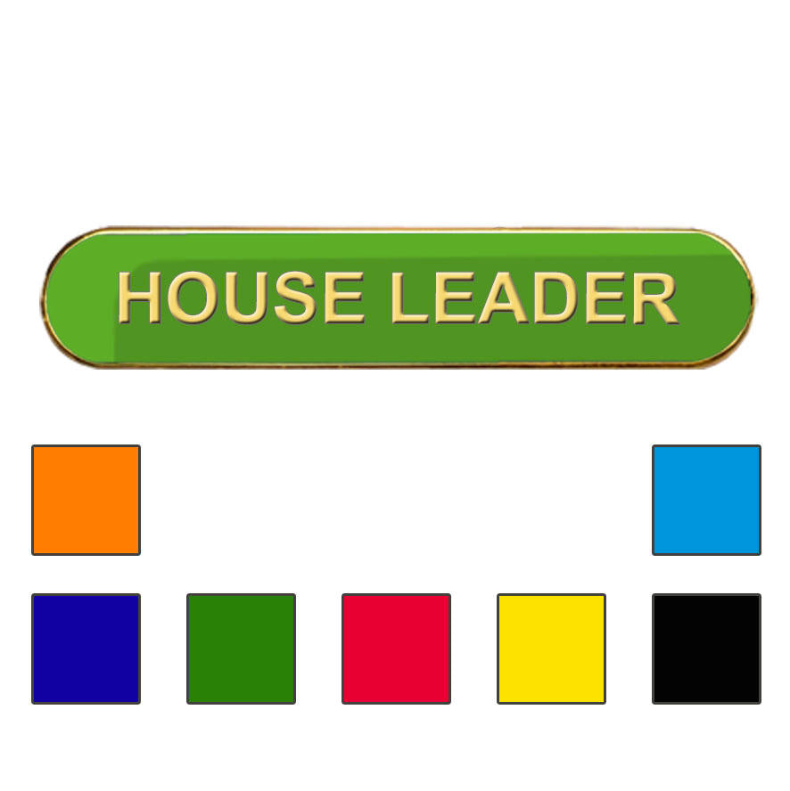 Coloured Bar Shaped House Leader Badges-0