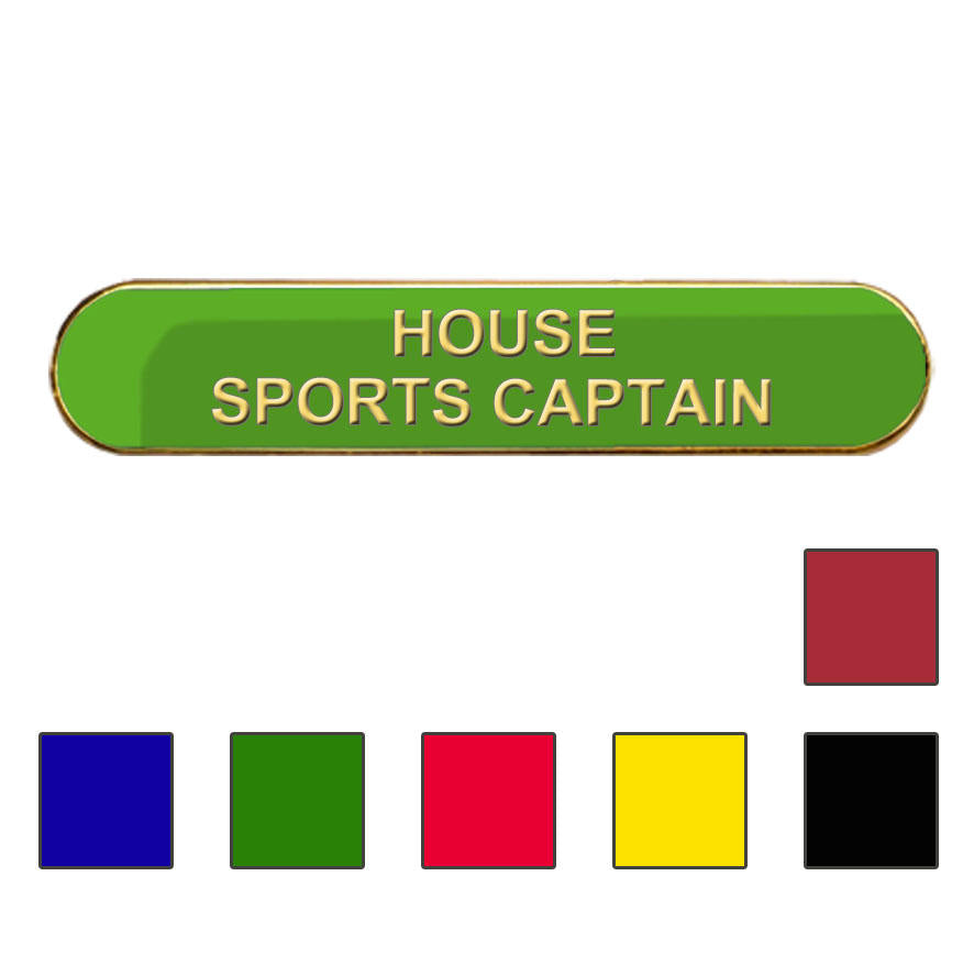 Coloured Bar Shaped House Sports Captain Badges-0