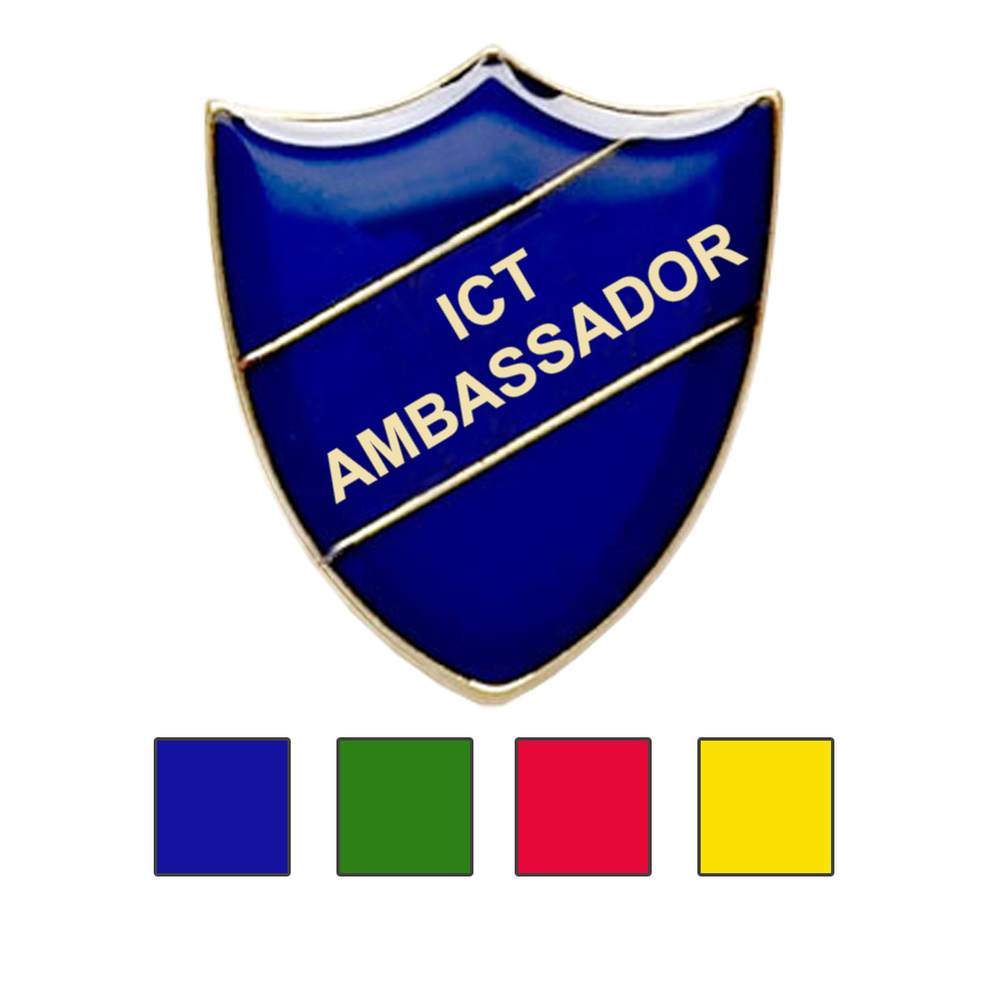 ICT Ambassador school badge shield-0