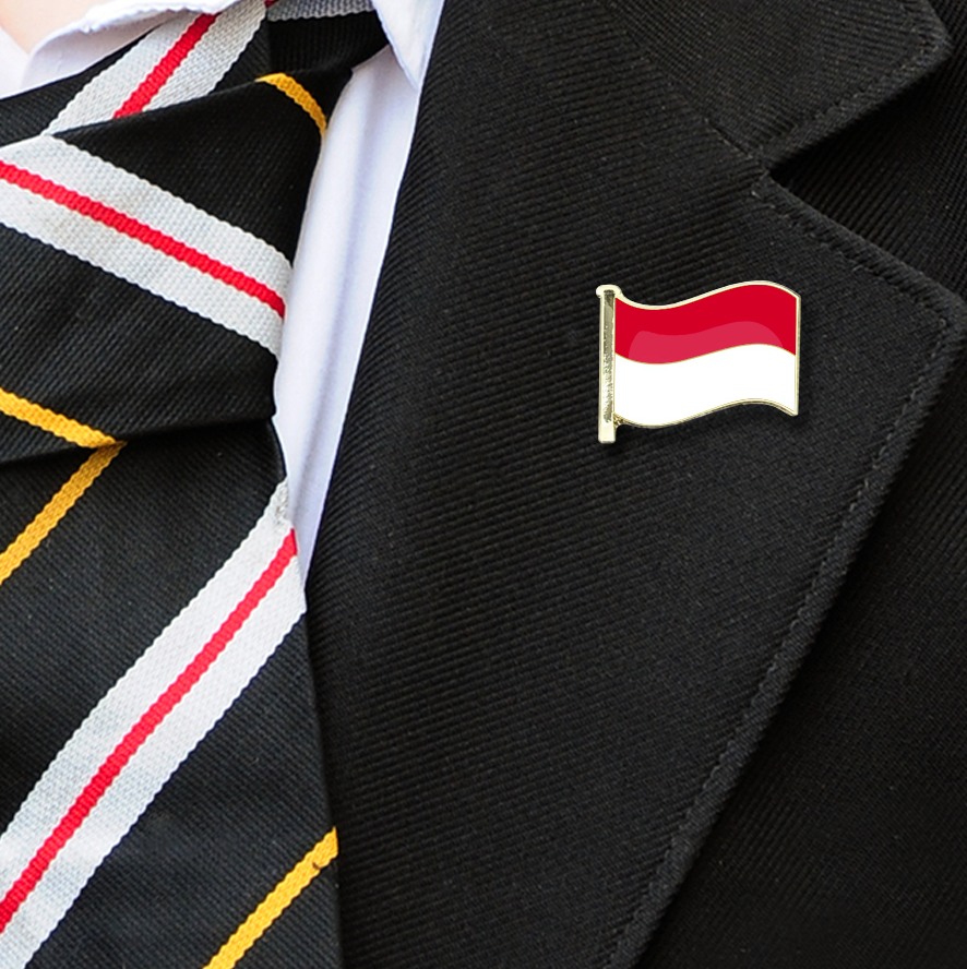 Indonesia Flag Badge on Lapelle-1