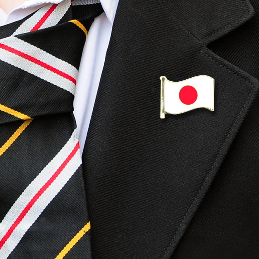 Japan Flag Badge on Lapelle-1