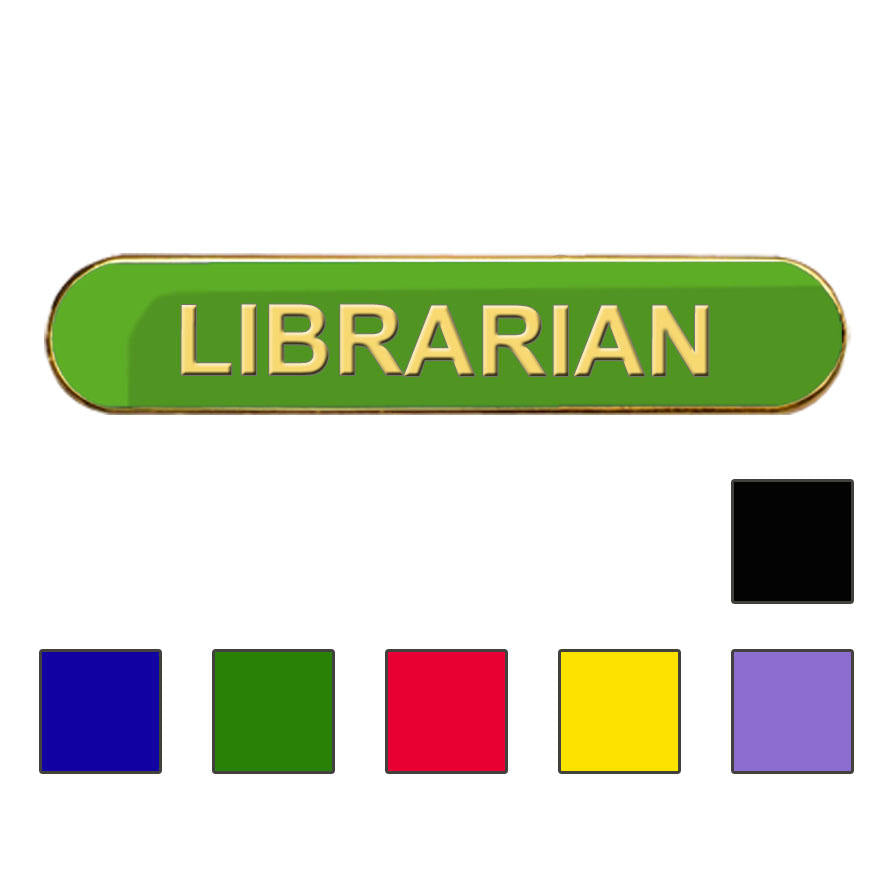 Coloured Bar Shaped Librarian Badge Badges-0