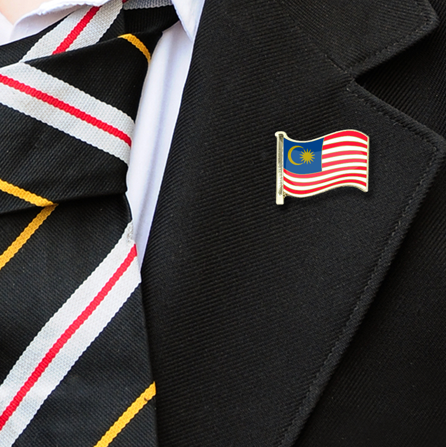 Malaysia Flag Badge on Lapelle-1