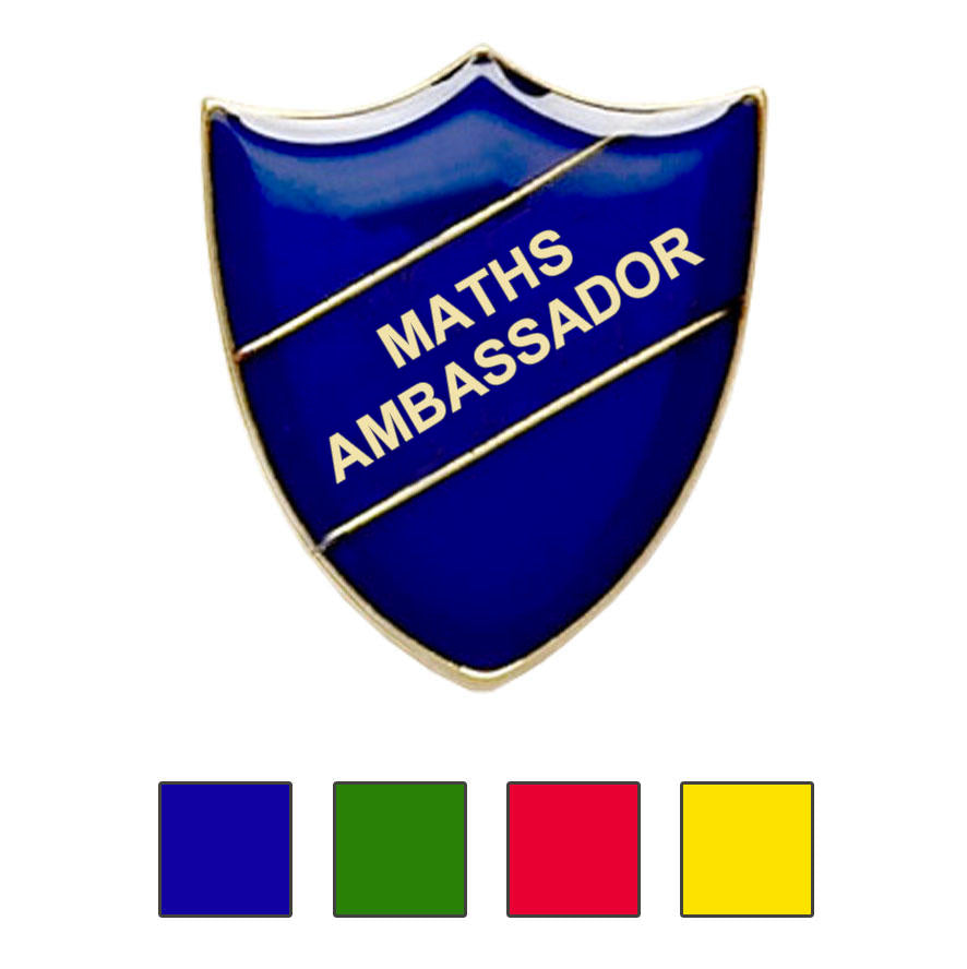 Coloured Bar Shaped Maths Ambassador Badges-0