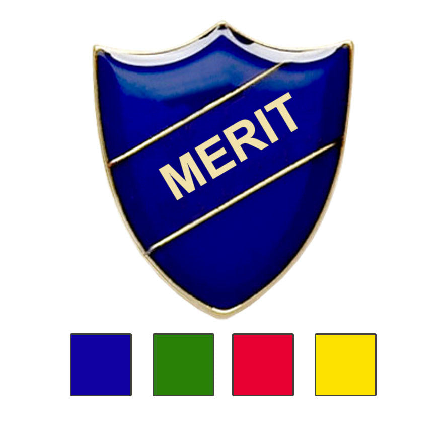 Coloured Shield Shaped Merit Badges-0