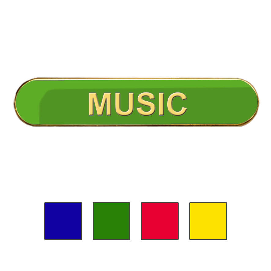 Coloured Bar Shaped Music Badges-0