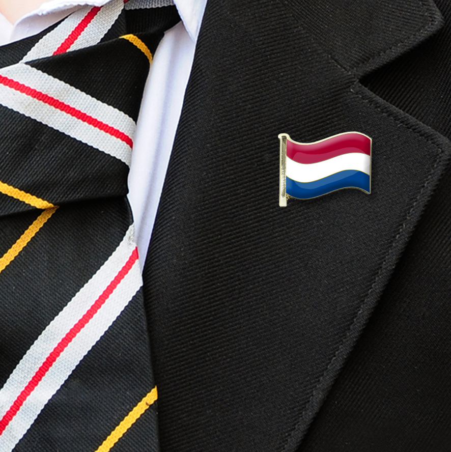 Netherlands Flag Badge on Lapelle-1