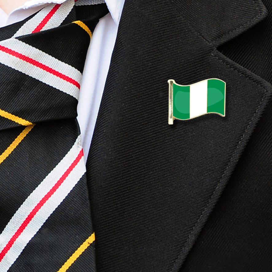 Nigeria Flag Badge on Lapelle-1