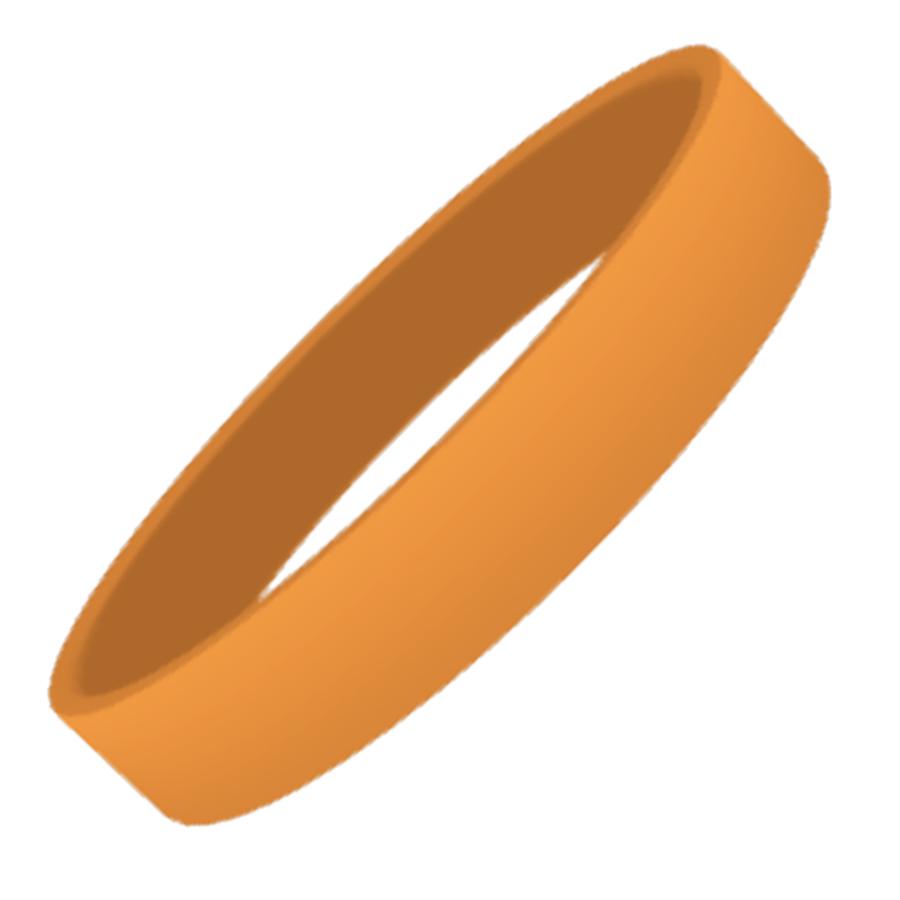 Orange Plain Silicon Wristband-0