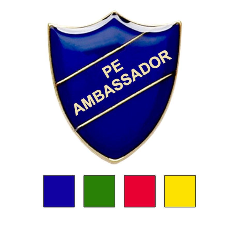Coloured Shield Shaped PE Badges-0