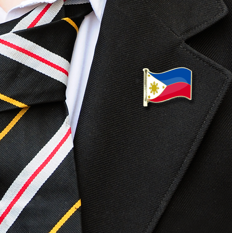 Phillipines Flag Badge on Lapelle-1