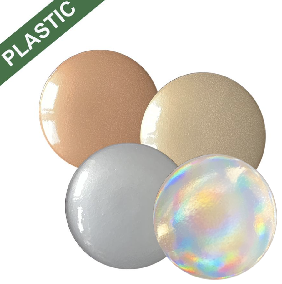 metallic plastic button badge-0
