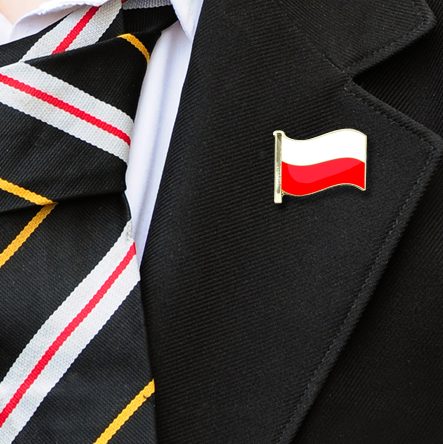 Poland Flag Badge on Lapelle-1