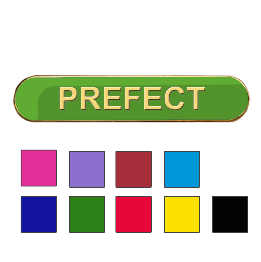 Coloured Bar Shaped Prefect Badge Badges-0