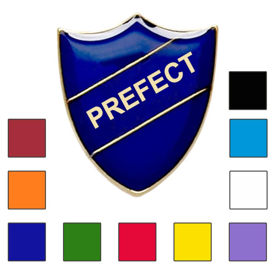 Coloured Shield Shaped Prefect Badge Badges-0