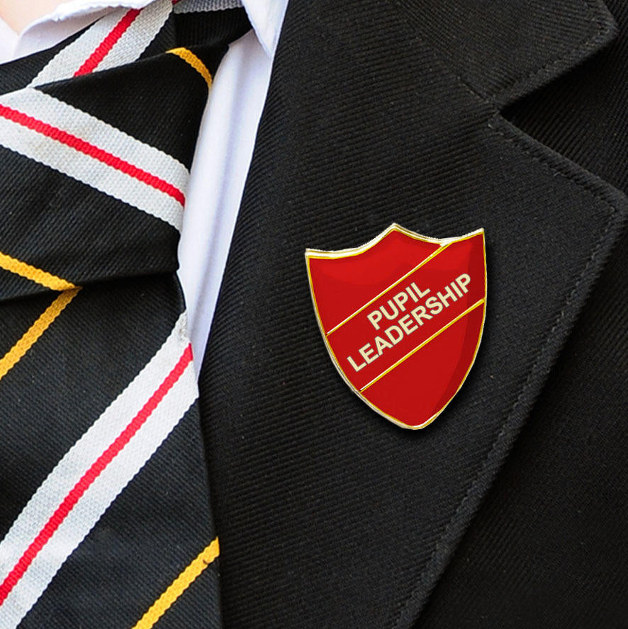 Red Bar Shaped Pupil Leadership Badge Badge-3
