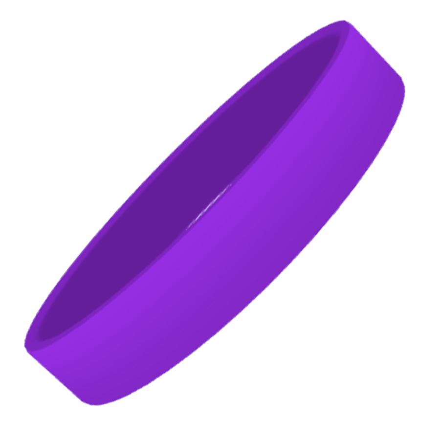 Purple Plain Silicon Wristband-0