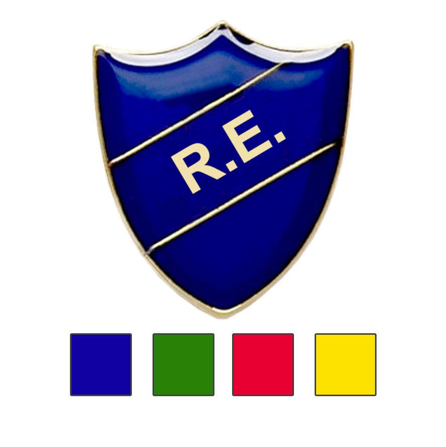 Coloured Shield Shaped R.E. Badges-0