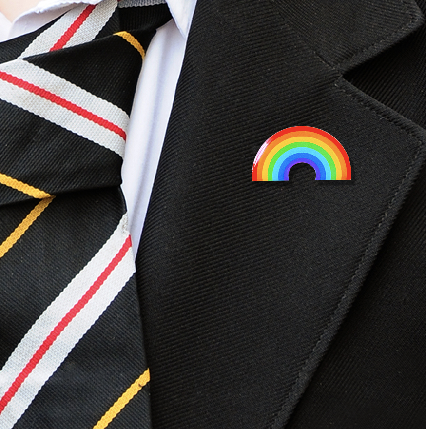 Rainbow badge on blazer-1