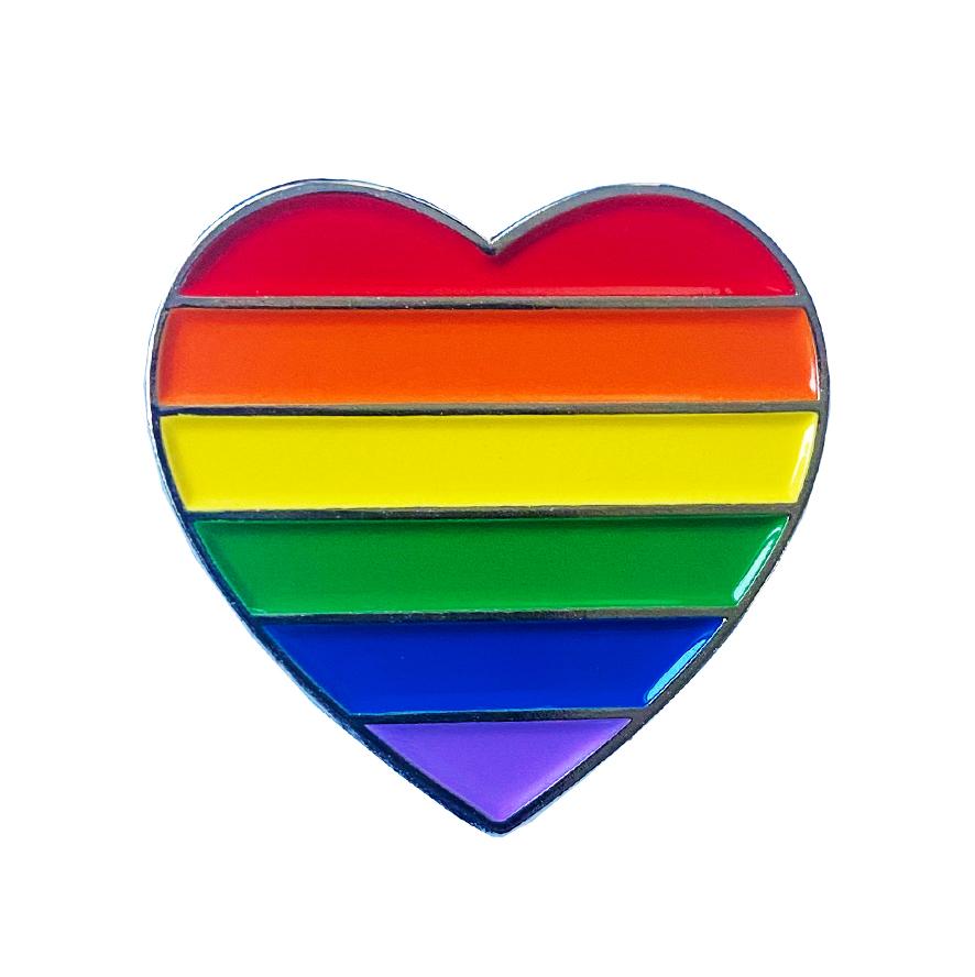 RAINBOW HEART BADGE-0