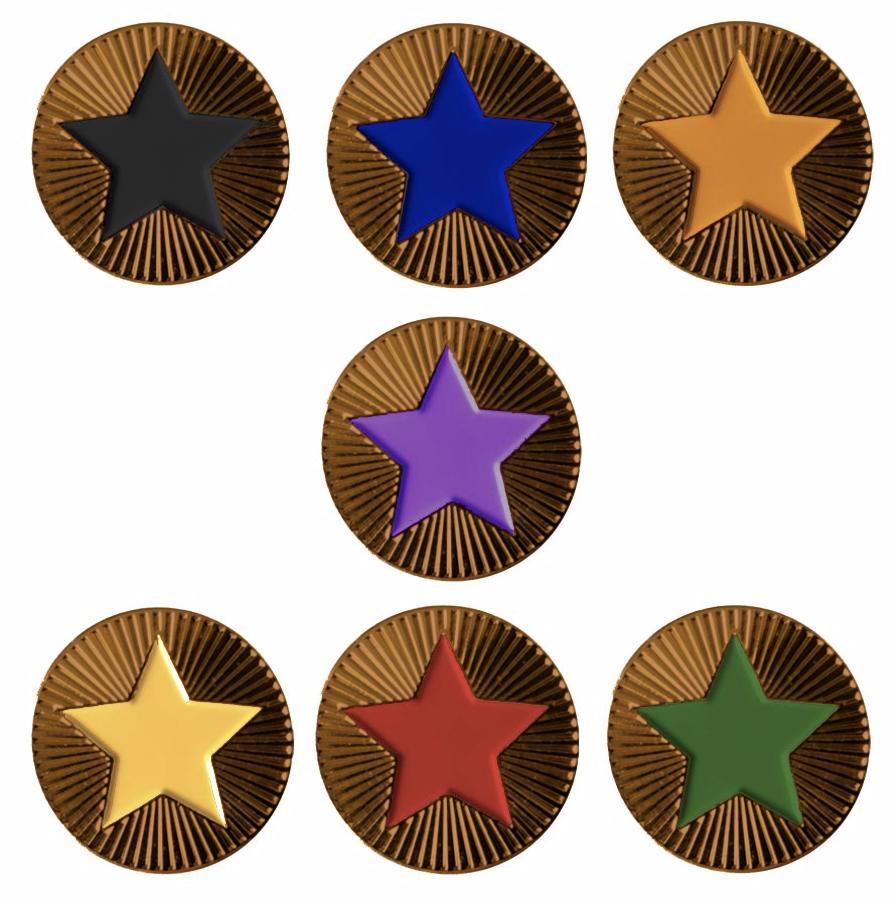 Round on Bronze with Star badges-0