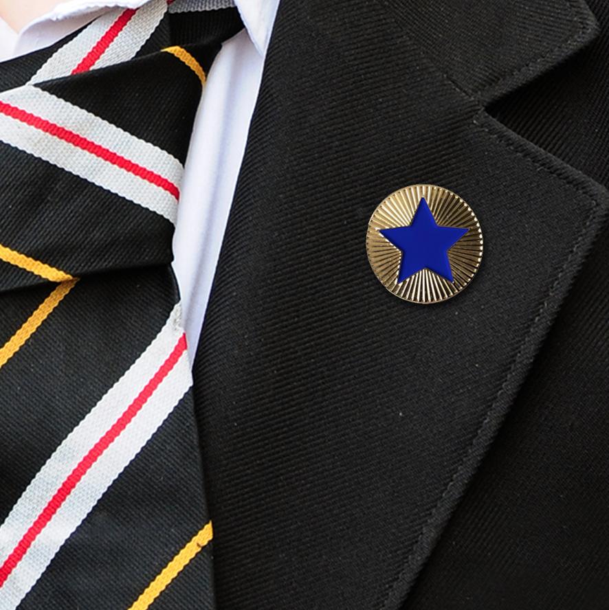 Gold & Blue Round Badge-1
