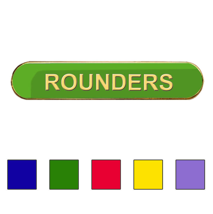 Coloured Bar Shaped Rounders Badges-0