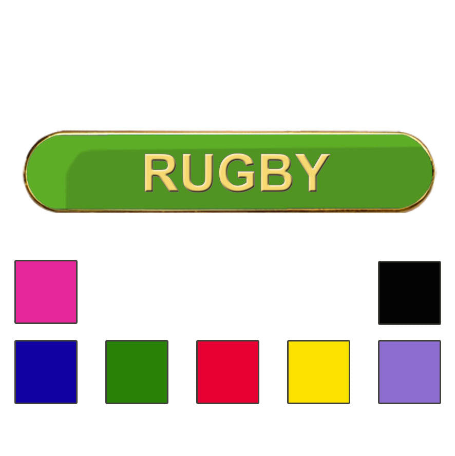Coloured Bar Shaped Rugby Badges-0