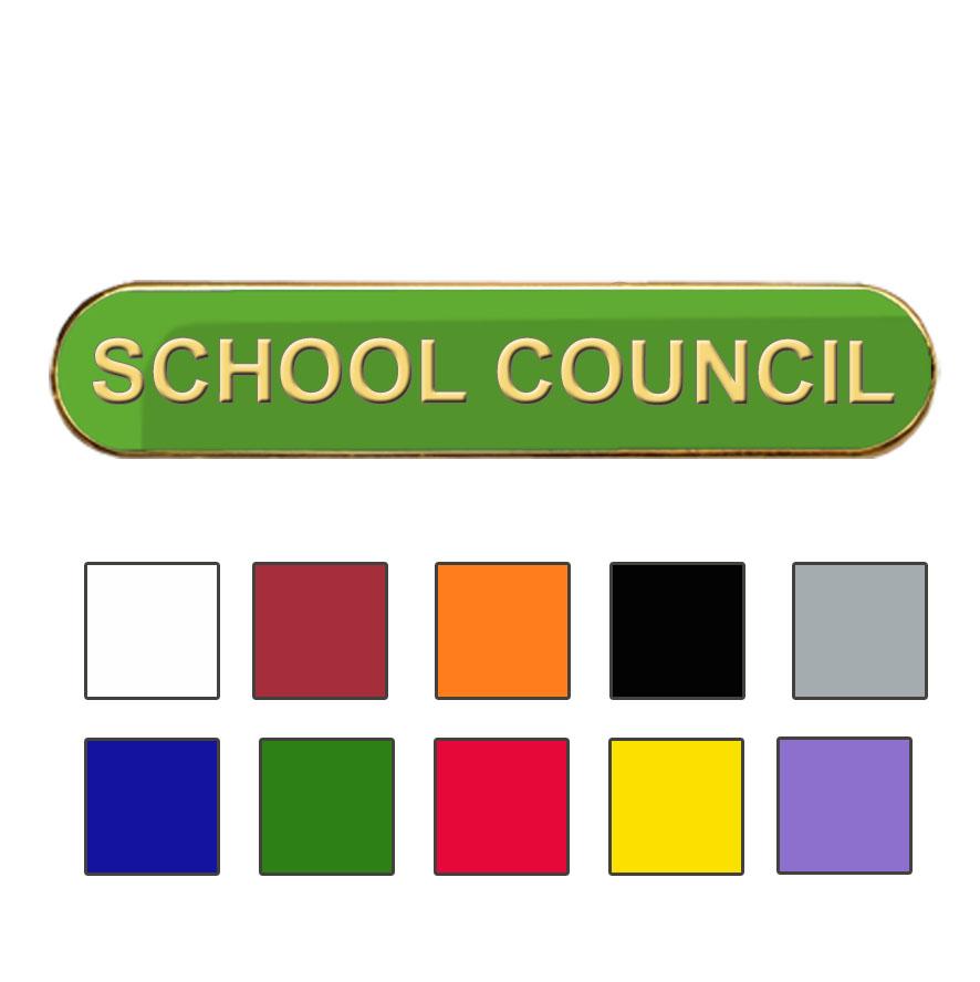 Coloured Bar Shaped School Council Badges-0