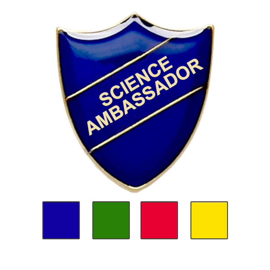 Coloured Shield Shaped Science Ambassador Badges-0