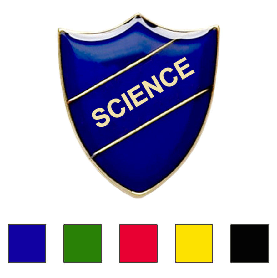 Coloured Shield Shaped Science Badges-0