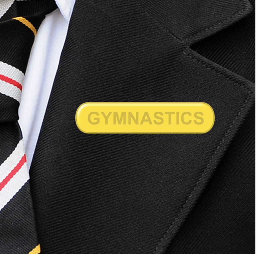 Yellow Bar Shaped Gymnastics Badge-4