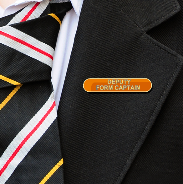 Orange Bar Shaped Deputy Form Captain Badge-5