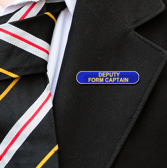 Blue Bar Shaped Deputy Form Captain Badge-1