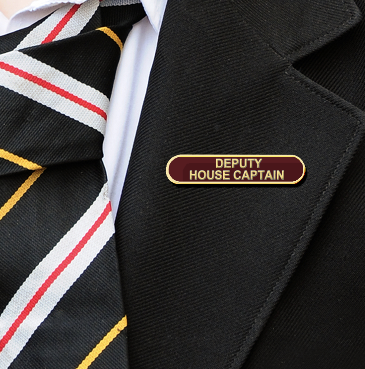 Maroon Bar Shaped Deputy House Captain Badge-7