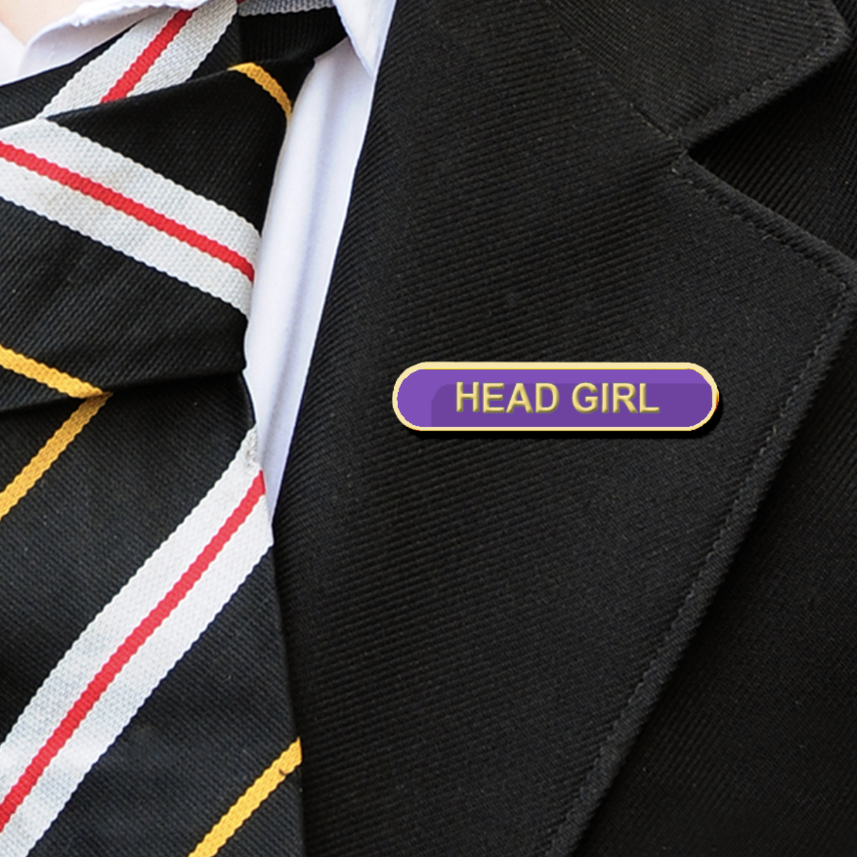 Purple Bar Shaped Head Girl Badge-6