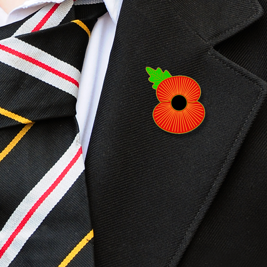 POPPY BADGE ON BLAZER-1