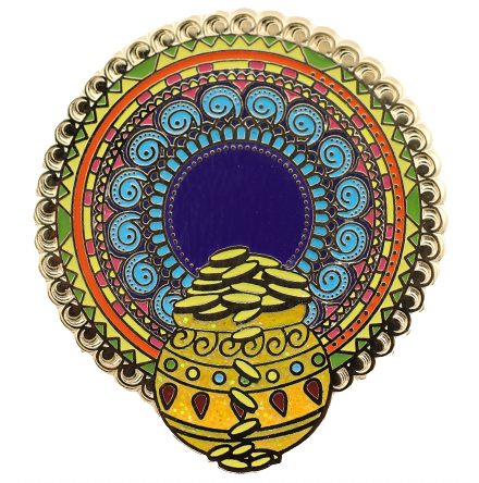 Diwali Kalash Enamel Badge-0