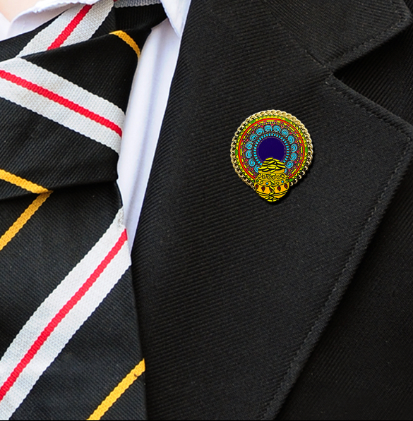 Diwali Kalash Enamel Badge-1