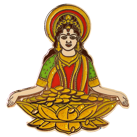 Diwali Lakshmi Enamel Badge-0