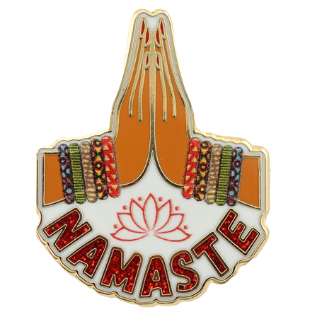 Diwali Namaste Enamel Badge-0