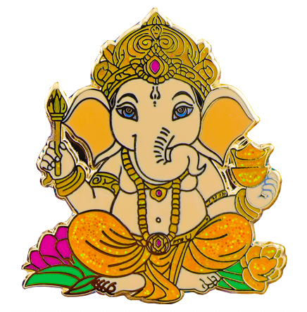 Diwali Ganesh Enamel Badge-0