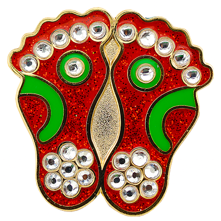 Diwali Pagla Feet Enamel Badge-0