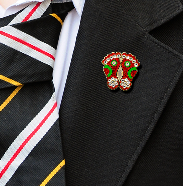 Diwali Pagla Feet Enamel Badge-1