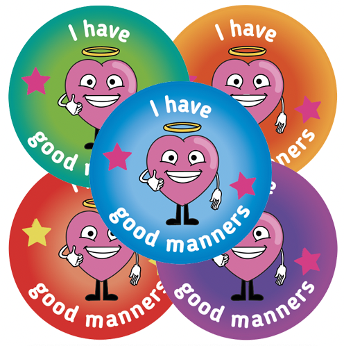 Manners Sticker Charming sticker proudly stating 'I have good manners'—a fun way to ...