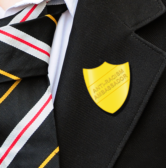 ANTI-RACISM AMBASSADOR SHIELD BADGES YELLOW-4