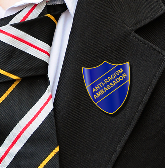 ANTI-RACISM AMBASSADOR SHIELD BADGES BLUE-1