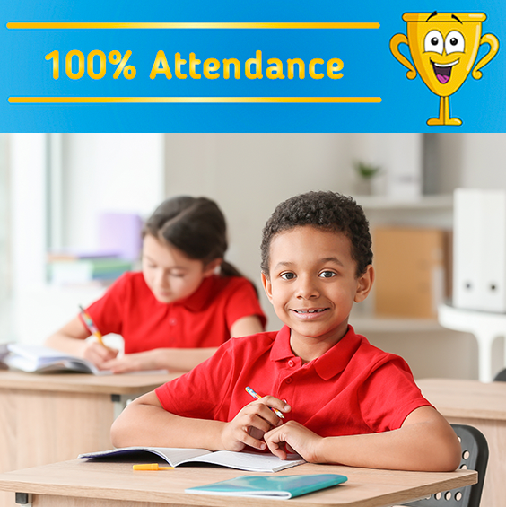 100% Attendance (pack of 10 pencils)-1