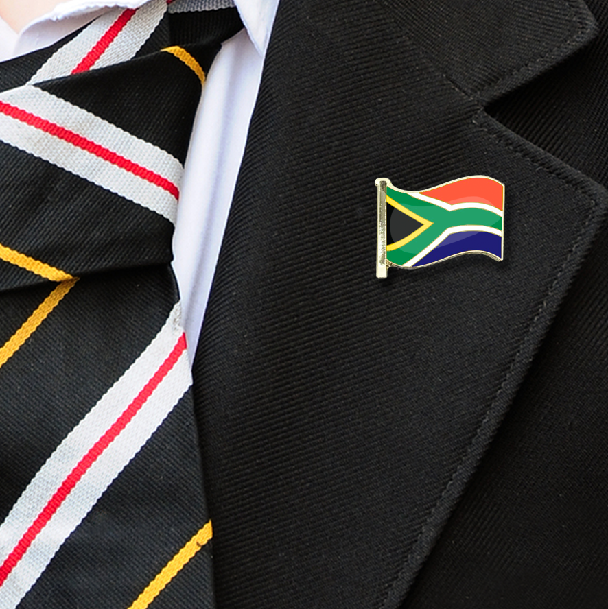South Africa Flag Badge on Lapelle-1