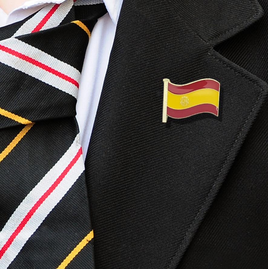 Spain Flag Badge on Lapelle-1
